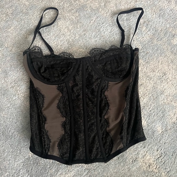 Urban Outfitters Black Corset Top - Picture 1 of 1